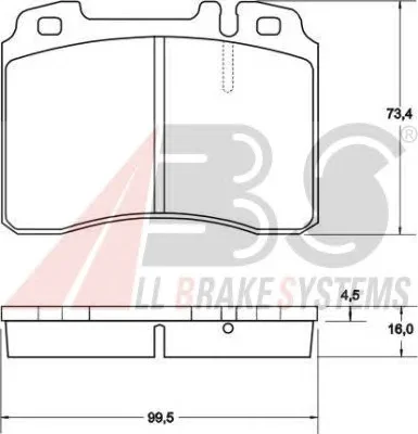 36904 OE A.B.S. Тормозные колодки