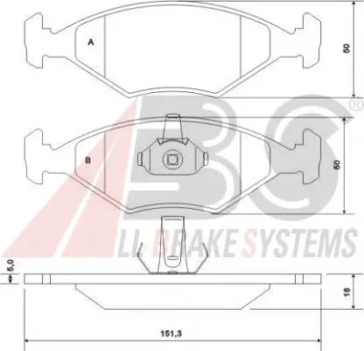 37170 OE A.B.S. Тормозные колодки