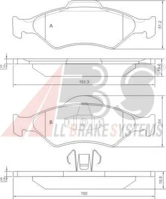 37196 OE A.B.S. Тормозные колодки