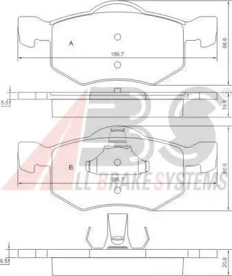 37255 OE A.B.S. Тормозные колодки