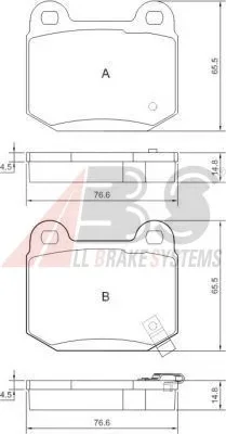 37452 OE A.B.S. Тормозные колодки