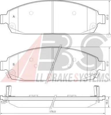 37517 OE A.B.S. Тормозные колодки