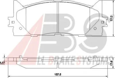 37677 OE A.B.S. Тормозные колодки