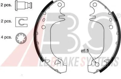 8302 A.B.S. Комплект тормозных колодок