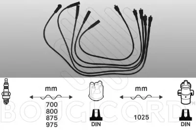 2445 BOUGICORD Высоковольтные провода (комплект проводов зажигания)