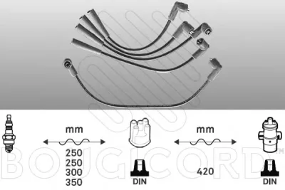 3462 BOUGICORD Высоковольтные провода (комплект проводов зажигания)