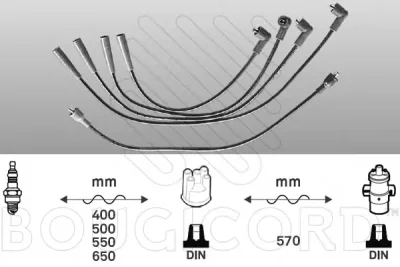 4003 BOUGICORD Высоковольтные провода (комплект проводов зажигания)