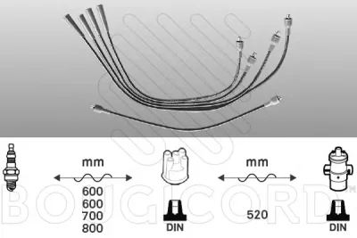 4008 BOUGICORD Высоковольтные провода (комплект проводов зажигания)