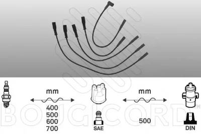4081 BOUGICORD Высоковольтные провода (комплект проводов зажигания)
