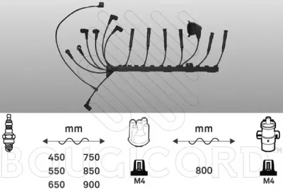 4171 BOUGICORD Высоковольтные провода (комплект проводов зажигания)