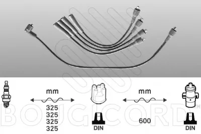 4404 BOUGICORD Высоковольтные провода (комплект проводов зажигания)