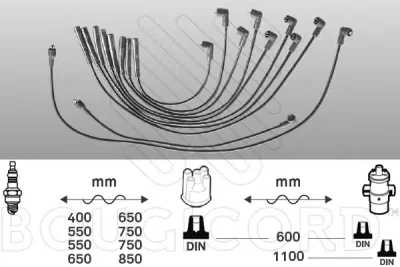 7102 BOUGICORD Высоковольтные провода (комплект проводов зажигания)