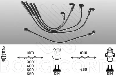 Высоковольтные провода (комплект проводов зажигания) BOUGICORD 7130