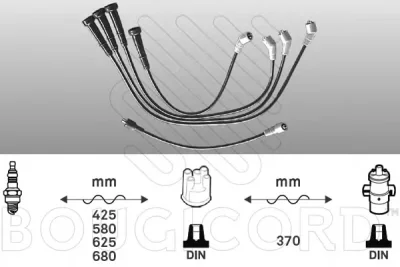 7229 BOUGICORD Высоковольтные провода (комплект проводов зажигания)