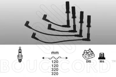 7416 BOUGICORD Высоковольтные провода (комплект проводов зажигания)