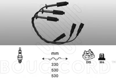 9835 BOUGICORD Высоковольтные провода (комплект проводов зажигания)