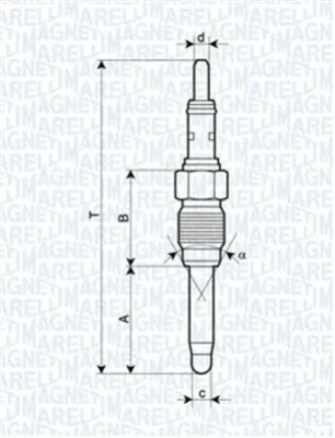 062900084304 MAGNETI MARELLI Свеча накаливания