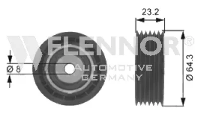 Ролик ручейкового ремень FLENNOR FU23490