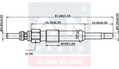 A-N093227 A-N PARTS Свеча накаливания