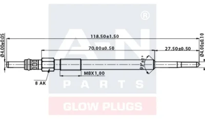 A-N119007 A-N PARTS Свеча накаливания