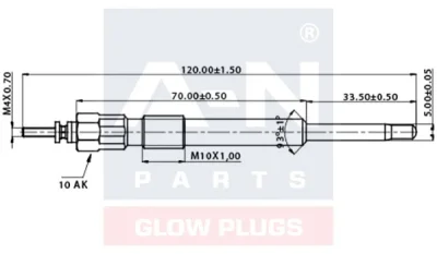 A-N120246 A-N PARTS Свеча накаливания