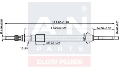 A-N127016 A-N PARTS Свеча накаливания