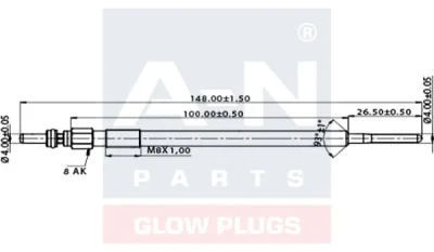 Свеча накаливания A-N PARTS A-N148011