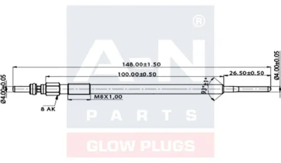 A-N148303 A-N PARTS Свеча накаливания