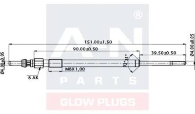 Свеча накаливания A-N PARTS A-N153003