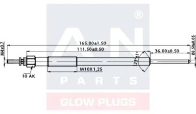 Свеча накаливания A-N PARTS A-N164535