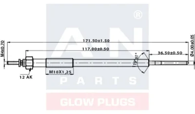 Свеча накаливания A-N PARTS A-N170527