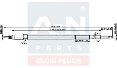 Свеча накаливания A-N PARTS A-N213035
