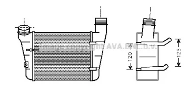 AI4221 AVA Интеркулер (радиатор интеркулера)