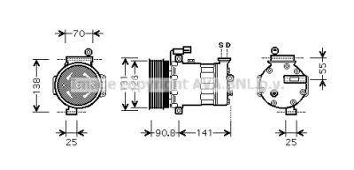 AUK172 AVA Компрессор кондиционера