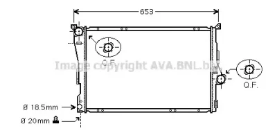 BW2205 AVA Радиатор охлаждения двигателя