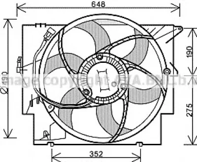 BW7515 AVA Вентилятор охлаждения радиатора