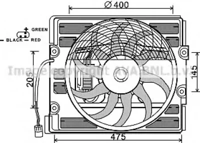 Вентилятор охлаждения радиатора AVA BW7526