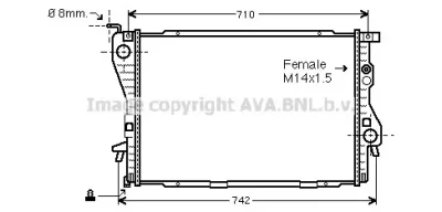 BWA2202 AVA Радиатор охлаждения двигателя