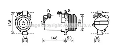 BWK408 AVA Компрессор кондиционера