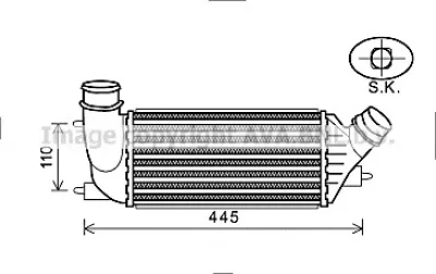 CN4270 AVA Интеркулер (радиатор интеркулера)