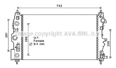 CTA2046 AVA Радиатор охлаждения двигателя