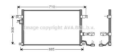 DW5056 AVA Радиатор кондиционера