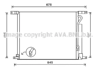 DWA5139 AVA Радиатор кондиционера