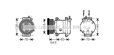 DWK091 AVA Компрессор кондиционера