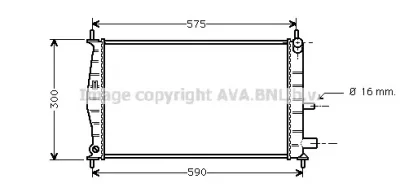 FD2218 AVA Радиатор охлаждения двигателя