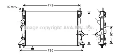 FD2369 AVA Радиатор охлаждения двигателя