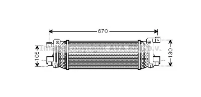 FD4401 AVA Интеркулер (радиатор интеркулера)