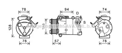 FDK450 AVA Компрессор кондиционера