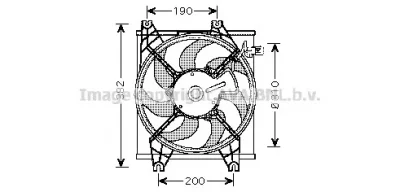Вентилятор охлаждения радиатора AVA HY7524