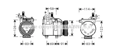 HYK267 AVA Компрессор кондиционера